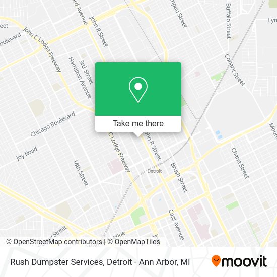 Rush Dumpster Services map