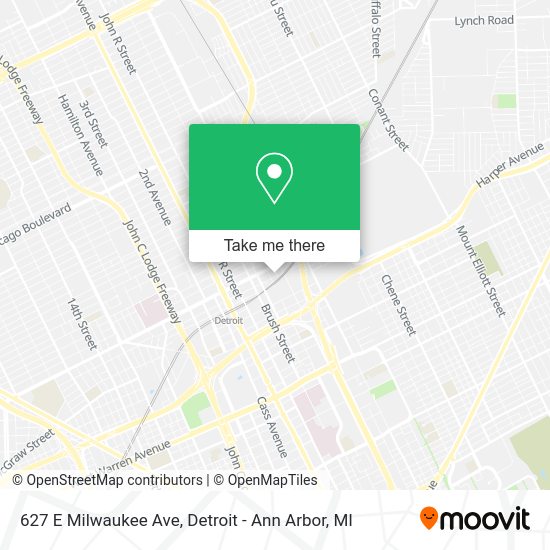 Mapa de 627 E Milwaukee Ave