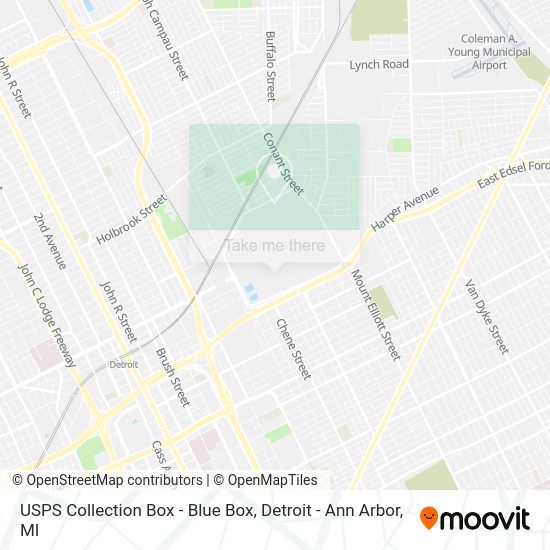 USPS Collection Box - Blue Box map