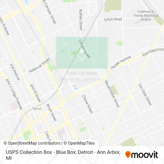 USPS Collection Box - Blue Box map