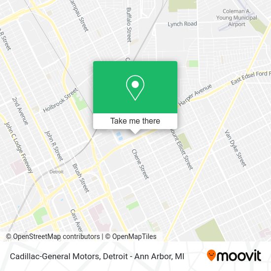 Cadillac-General Motors map