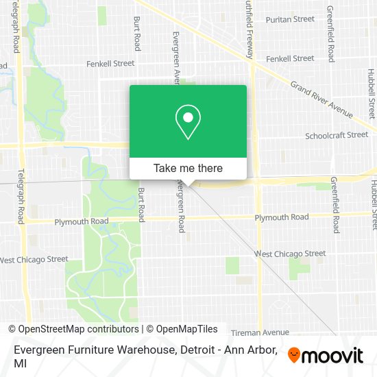 Mapa de Evergreen Furniture Warehouse
