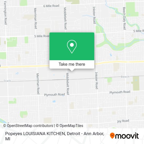 Popeyes LOUISIANA KITCHEN map