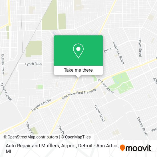 Auto Repair and Mufflers, Airport map