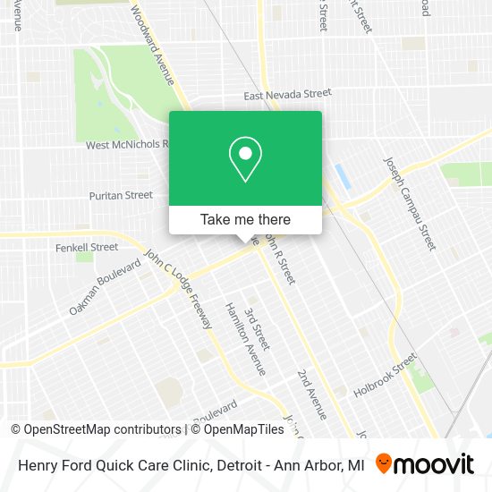 Henry Ford Quick Care Clinic map
