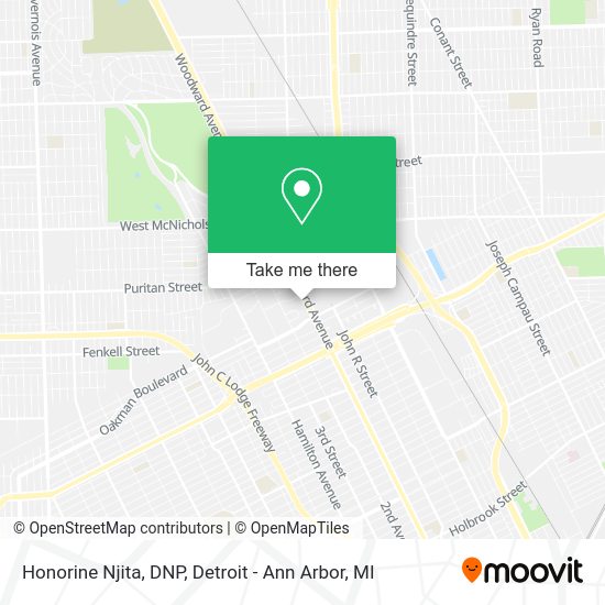 Mapa de Honorine Njita, DNP