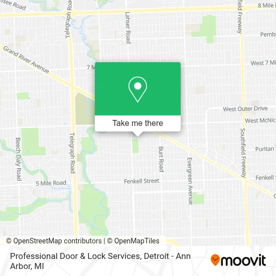 Professional Door & Lock Services map