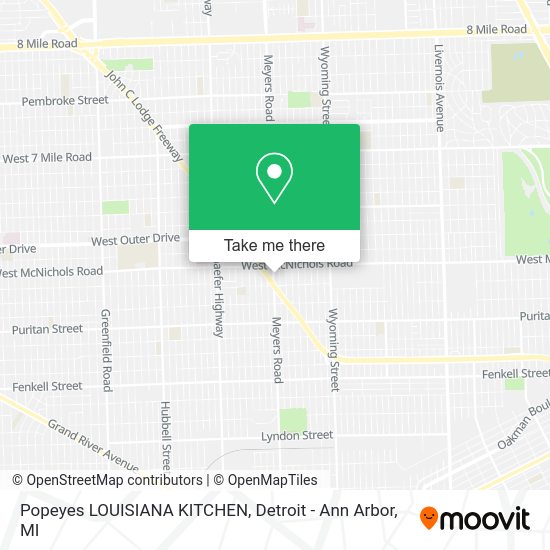 Popeyes LOUISIANA KITCHEN map