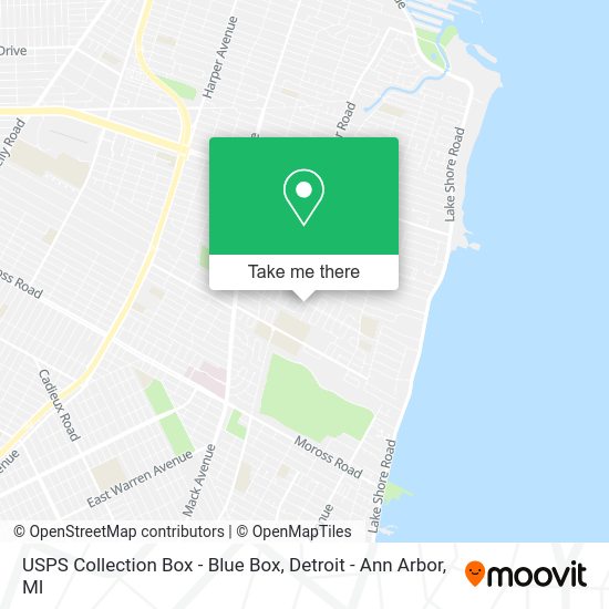 Mapa de USPS Collection Box - Blue Box