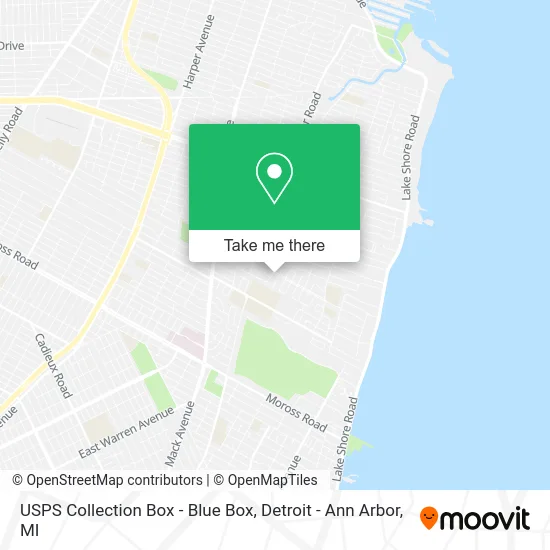 USPS Collection Box - Blue Box map