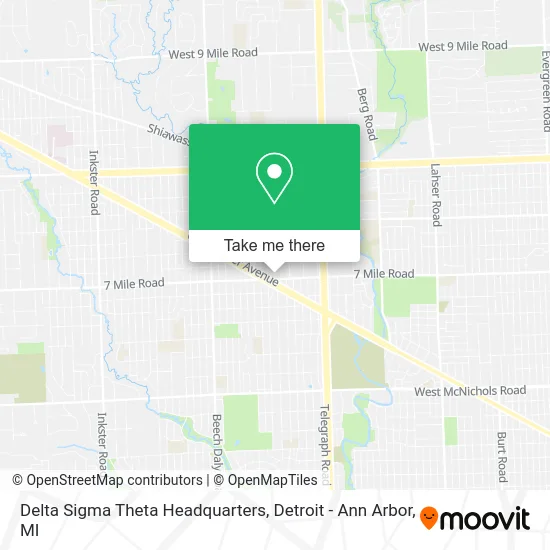 Delta Sigma Theta Headquarters map