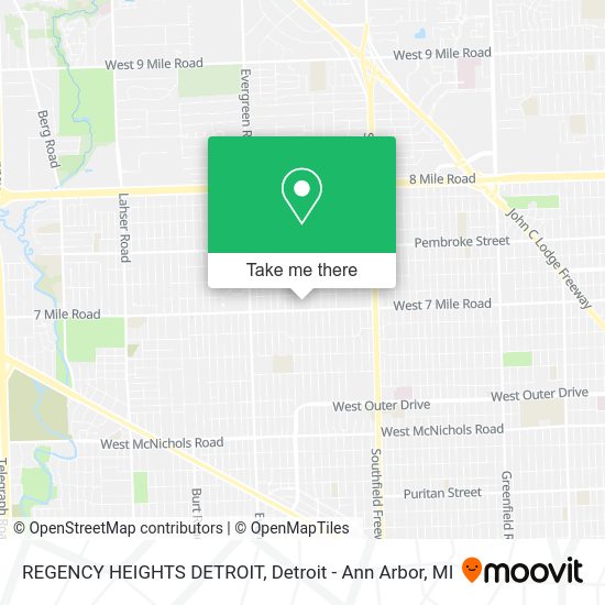 REGENCY HEIGHTS DETROIT map