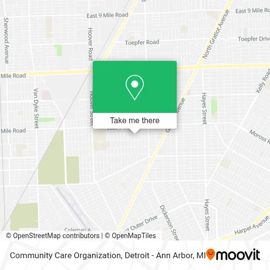 Community Care Organization map