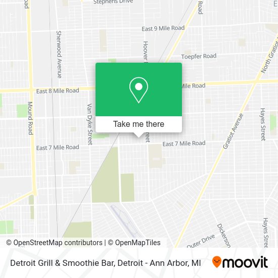 Mapa de Detroit Grill & Smoothie Bar