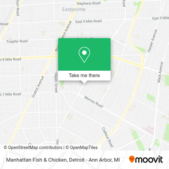 Manhattan Fish & Chicken map