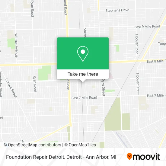 Foundation Repair Detroit map