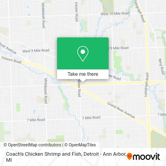 Coach's Chicken Shrimp and Fish map