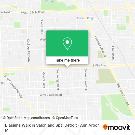 Mapa de Blasians Walk in Salon and Spa