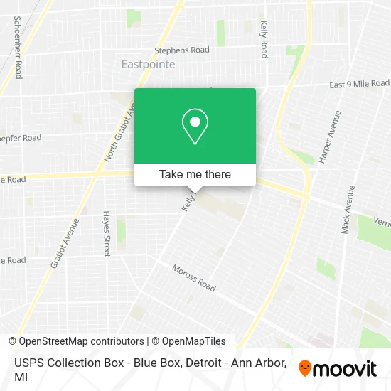 USPS Collection Box - Blue Box map