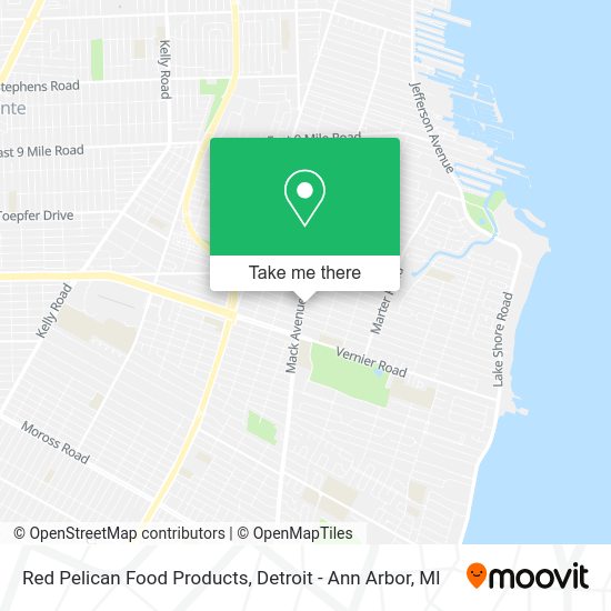 Mapa de Red Pelican Food Products