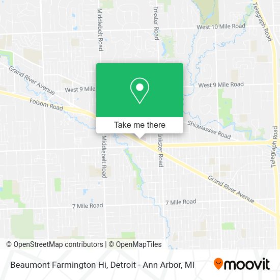 Beaumont Farmington Hi map