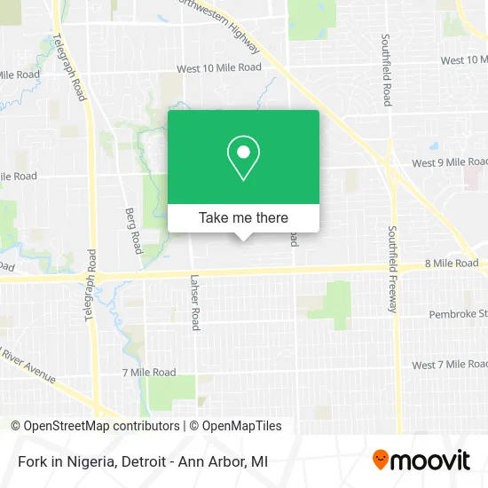 Fork in Nigeria map