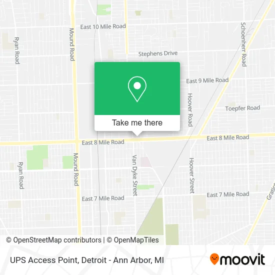 UPS Access Point map