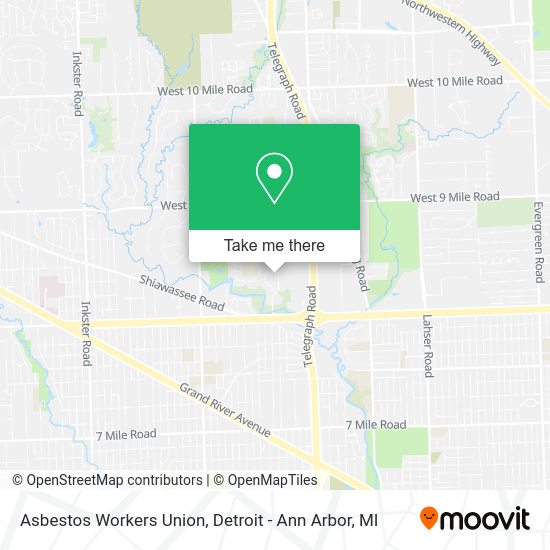 Asbestos Workers Union map