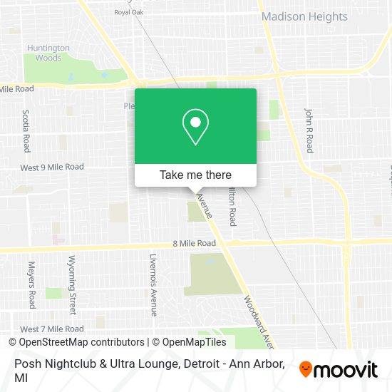 Posh Nightclub & Ultra Lounge map