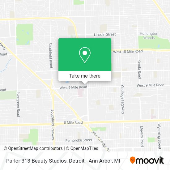 Mapa de Parlor 313 Beauty Studios
