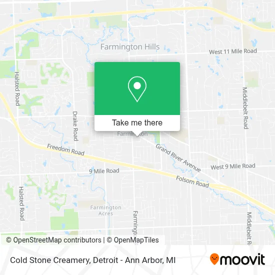 COLD STONE CREAMERY map