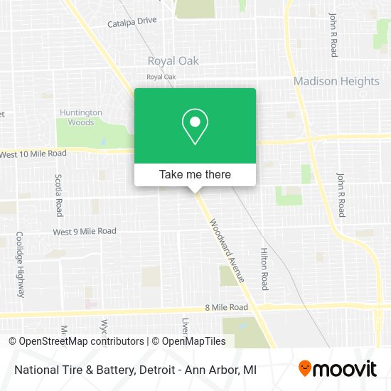 National Tire & Battery map