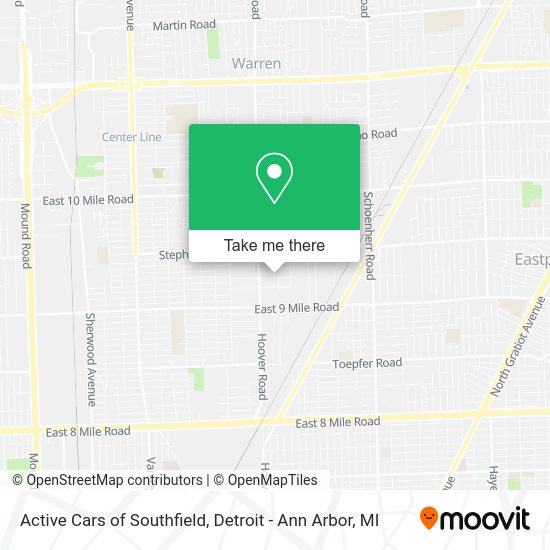 Mapa de Active Cars of Southfield