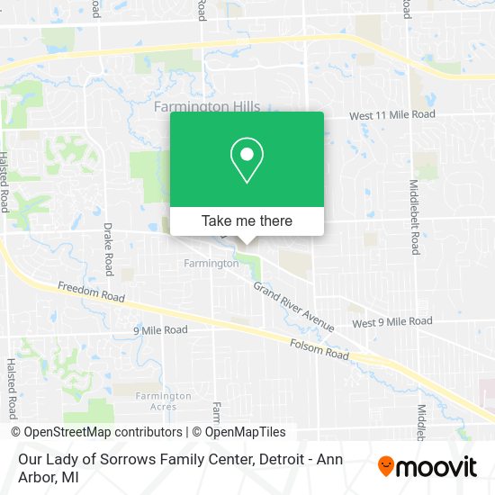 Our Lady of Sorrows Family Center map