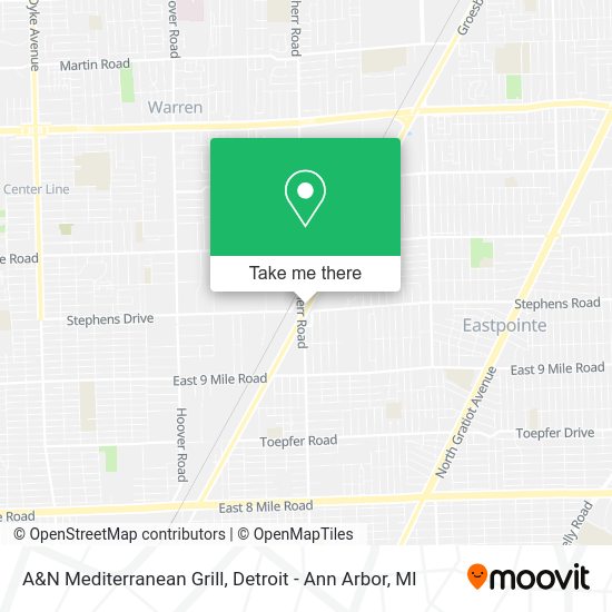 A&N Mediterranean Grill map