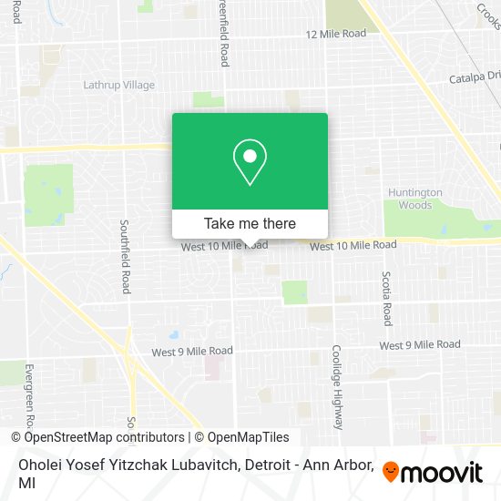 Oholei Yosef Yitzchak Lubavitch map