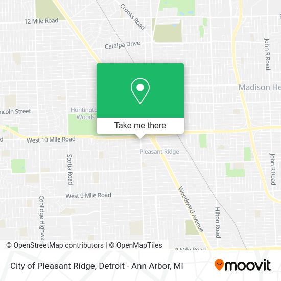Mapa de City of Pleasant Ridge