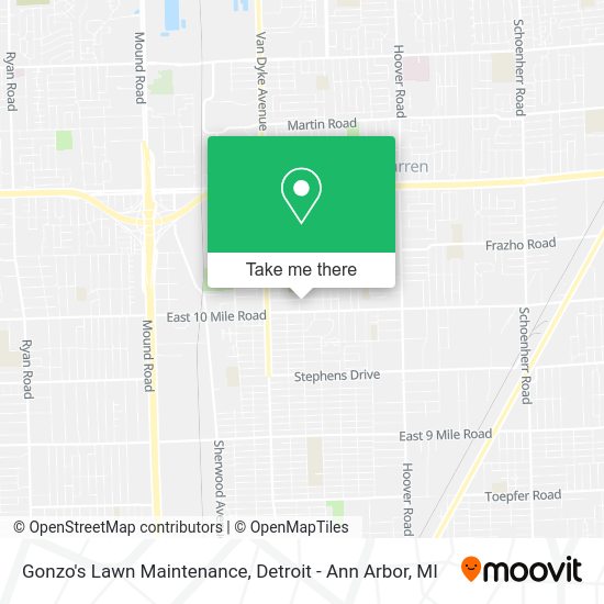 Mapa de Gonzo's Lawn Maintenance