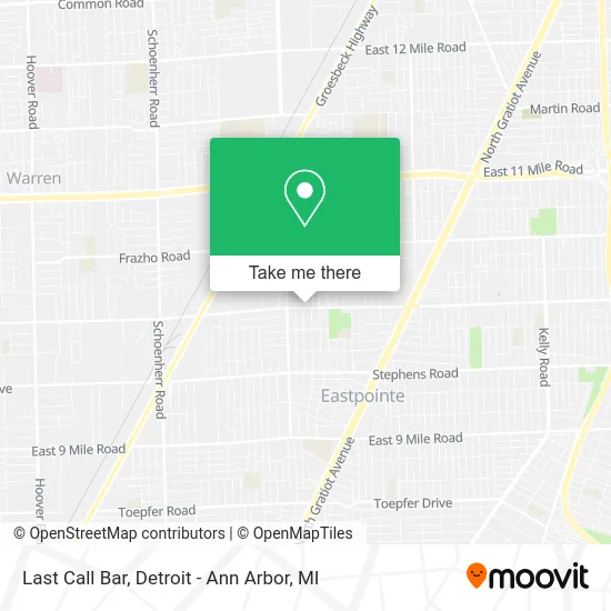 Last Call Bar map