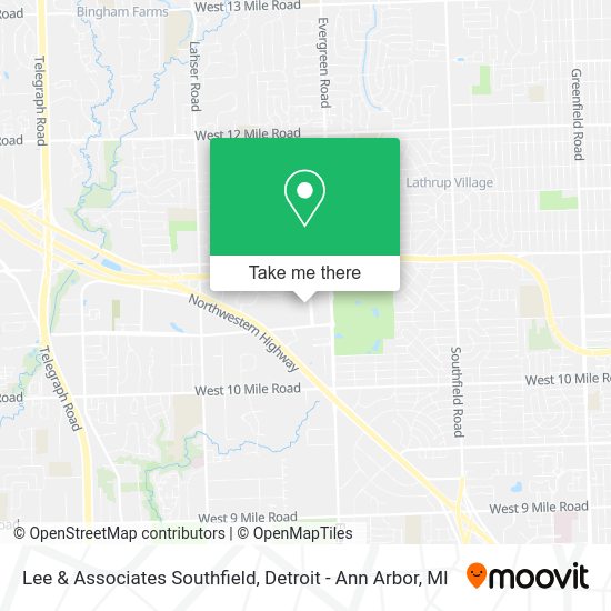 Lee & Associates Southfield map