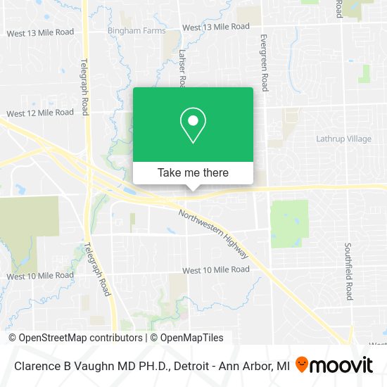 Clarence B Vaughn MD PH.D. map