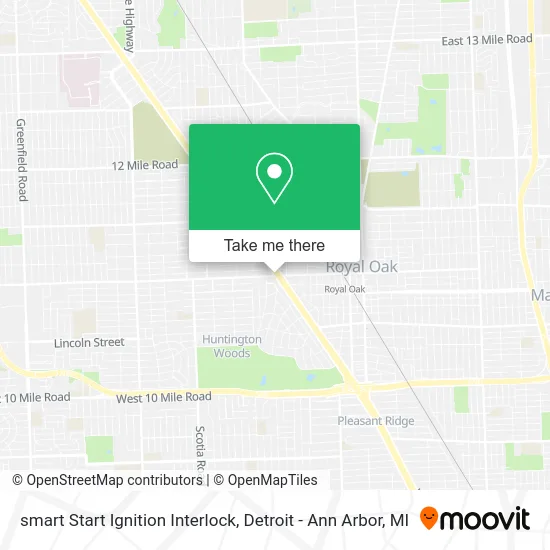 Mapa de smart Start Ignition Interlock
