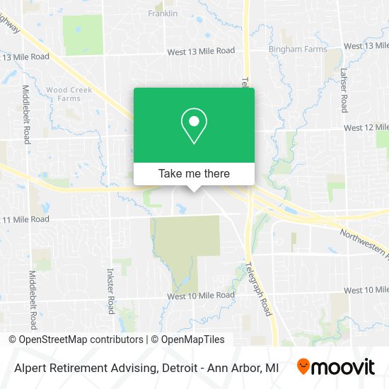 Alpert Retirement Advising map