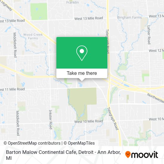 Mapa de Barton Malow Continental Cafe