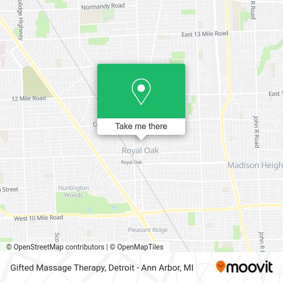 Gifted Massage Therapy map