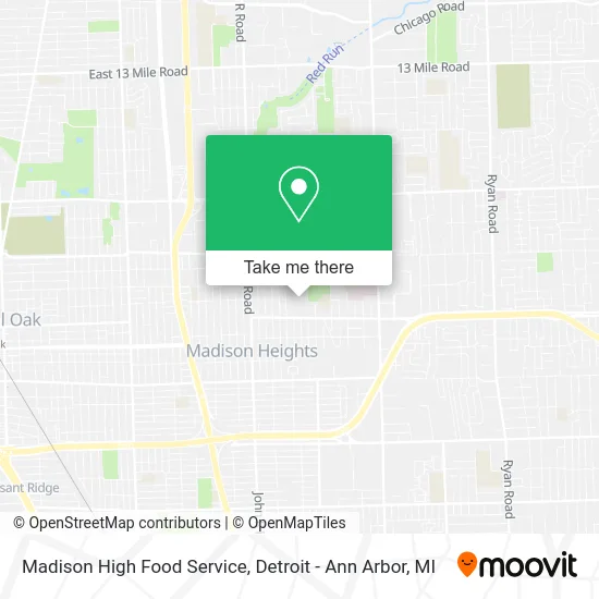 Madison High Food Service map