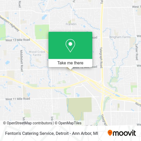 Fenton's Catering Service map