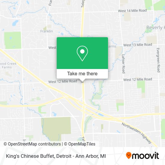Mapa de King's Chinese Buffet