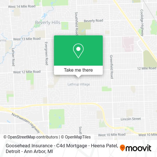 Mapa de Goosehead Insurance - C4d Mortgage - Heena Patel