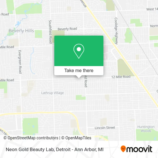 Mapa de Neon Gold Beauty Lab